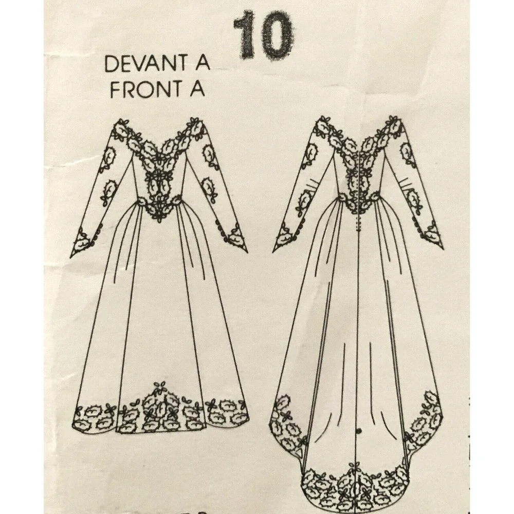 Vogue Bridal Edition Pattern 1980s Wedding Bride Bridesmaid Gowns 32.5